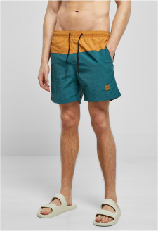 Block Swim Shorts teal/toffee