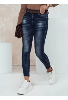 Spodnie jeansowe damskie BLUEDEN z paskiem Dstreet UY2317