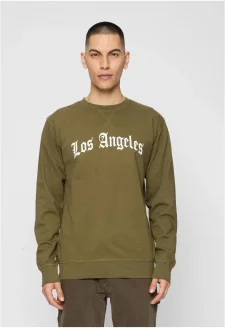 Los Angeles Wording Crewneck olive