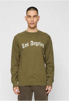 Los Angeles Wording Crewneck olive