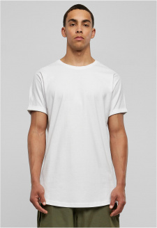 Long Shaped Turnup Tee white