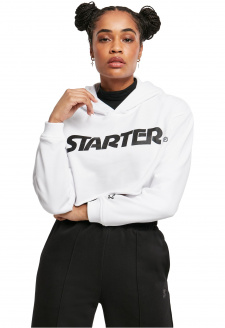 Ladies Starter Cropped Hoody white