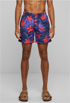 Pattern Swim Shorts blue/red