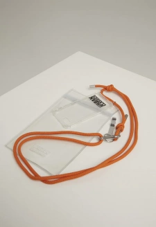 Phone Necklace with Additionals I Phone 8 transparent/orange