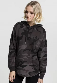 Ladies Oversized Camo Hoody dark camo