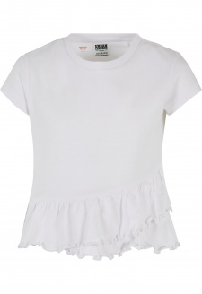 Girls Organic Volant Tee white