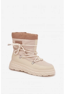 Śniegowce Damskie Na Zamek Lee Cooper LCJ-25-44-3931 Beżowe
