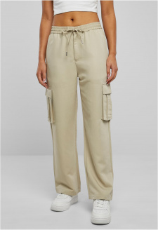 Ladies Vicose Straight Leg Cargo Pants concrete