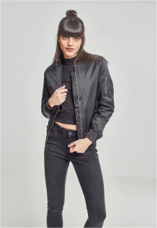 Ladies Basic Bomber Jacket black