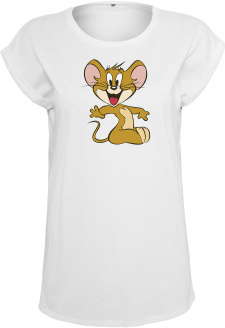 Ladies Tom & Jerry Mouse Tee white