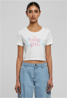 Baby Girl Cropped Tee white