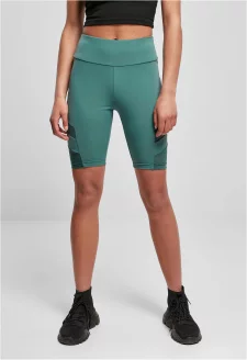 Ladies High Waist Tech Mesh Cycle Shorts paleleaf