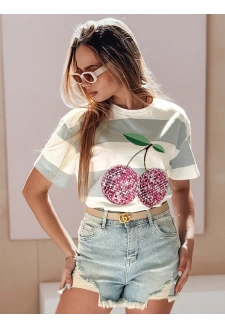 Spodenki damskie jeansowe z cyrkoniami LIKE A STAR niebieskie Dstreet SY0487