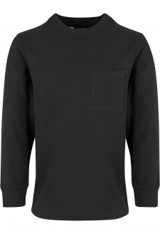 Boys Heavy Oversized Pocket Longsleeve black