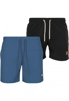 Block Swim Shorts 2-Pack vintageblue+black