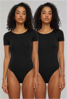 Ladies Organic Stretch Jersey Body 2-Pack black+black