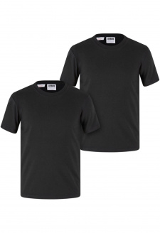 Girls Stretch Jersey Tee 2-Pack black+black