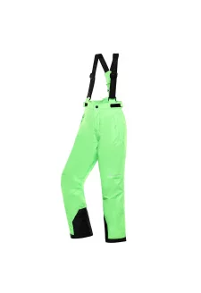 Dětské lyžařské kalhoty s membránou ptx snow ALPINE PRO EDESO neon green gecko