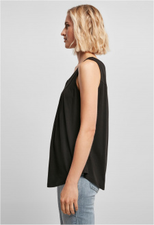 Ladies Viscose Button Up Top black