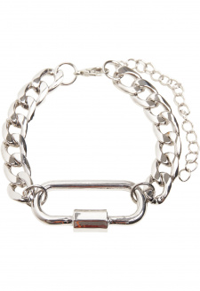 Fastener Bracelet silver