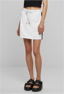 Ladies Track Skirt wht/blk/wht