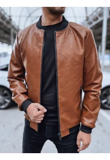 Kurtka męska skórzana bomberka kamelowa Dstreet TX4705