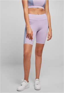 Ladies Color Block Cycle Shorts lilac/violablue