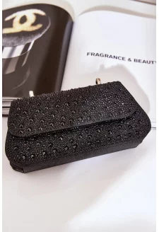 Zdobiona Torebka Wizytowa Czarna Kariti