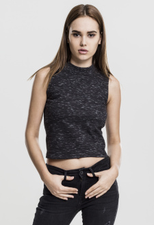 Ladies Space Dye Top blk/wht