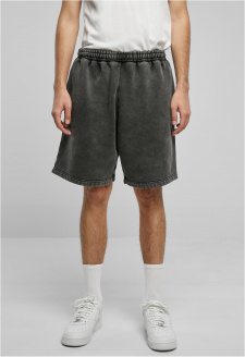 Heavy Stone Washed Sweat Shorts black