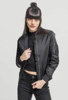 Ladies Basic Bomber Jacket black