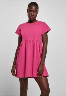 Ladies Organic Empire Valance Tee Dress brightviolet