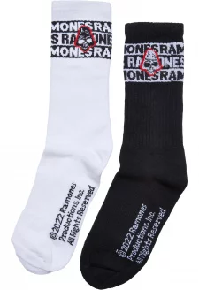 Ramones Skull Socks 2-Pack black/white