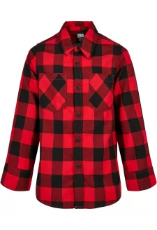 Boys Checked Flanell Shirt black/red