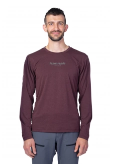 Pánské sportovní tričko Hannah BINE L/S red mahogany