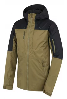 Pánská hardshell bunda Nickin M khaki/black