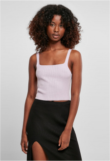 Ladies Cropped Knit Top lilac