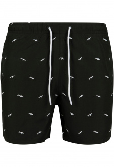 Embroidery Swim Shorts shark/black/white