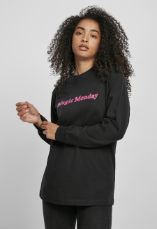 Ladies Magic Monday Slogan Longsleeve black