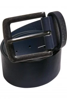 Leather Imitation Belt navy
