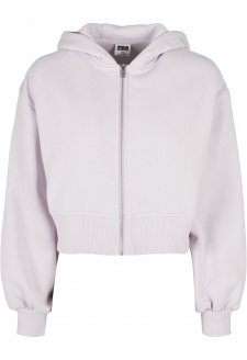 Ladies Short Oversized Zip Jacket softlilac