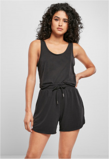 Ladies Short Sleeveless Modal Jumpsuit black