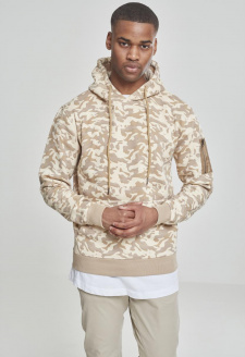 Sweat Camo Bomber Hoody beige camo