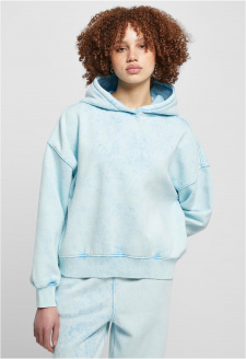 Ladies Oversized Towel Washed Hoody balticblue