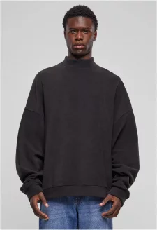 Oversized Polar Fleece Crew black