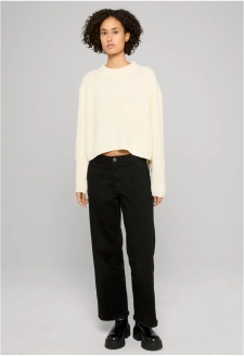 Ladies Wide Oversize Sweater whitesand