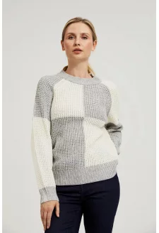 WOMEN'S SWEATER Z-SW-4500 OFF WHITE_GREY