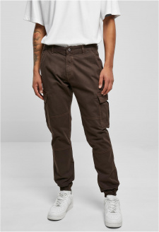 Washed Cargo Twill Jogging Pants brown