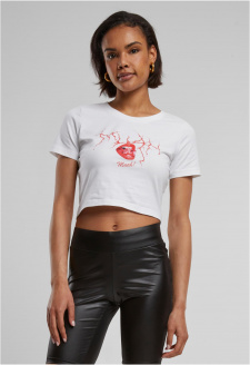 Muah Cropped Tee white