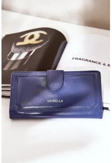 Portfel Damski Z Eko Skóry Granatowy Kalinessa